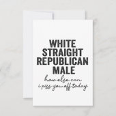 ホワイトストレート共和党男性おもしろい共和国 サンキューカード (正面)