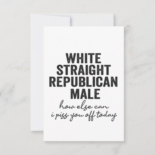 ホワイトストレート共和党男性おもしろい共和国 サンキューカード (正面)