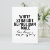 ホワイトストレート共和党男性おもしろい共和国 サンキューカード (スタンド正面)