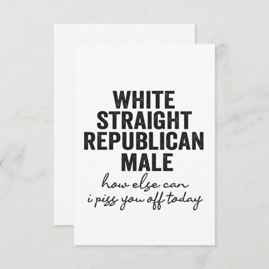 ホワイトストレート共和党男性おもしろい共和国 サンキューカード (正面/裏面)