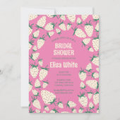 ホワイトストロベリーパインベリーカスタムブライダルシャワー 招待状 (正面)