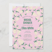 ホワイトストロベリーパインベリーカスタムブライダルシャワー 招待状 (正面)