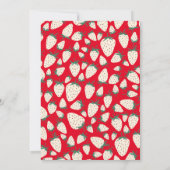 ホワイトストロベリーパインベリーカスタムブライダルシャワー 招待状 (裏面)