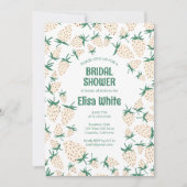 ホワイトストロベリーパインベリーカスタムブライダルシャワー 招待状 (正面)