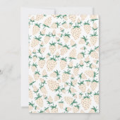 ホワイトストロベリーパインベリーカスタムブライダルシャワー 招待状 (裏面)