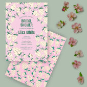 ホワイトストロベリーパインベリーカスタムブライダルシャワー 招待状