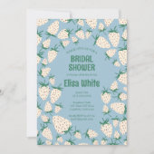 ホワイトストロベリーパインベリーカスタムブライダルシャワー 招待状 (正面)