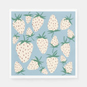 ホワイトストロベリー ピネベリー カスタム ブライダルシャワー スタンダードランチョンナプキン (正面)