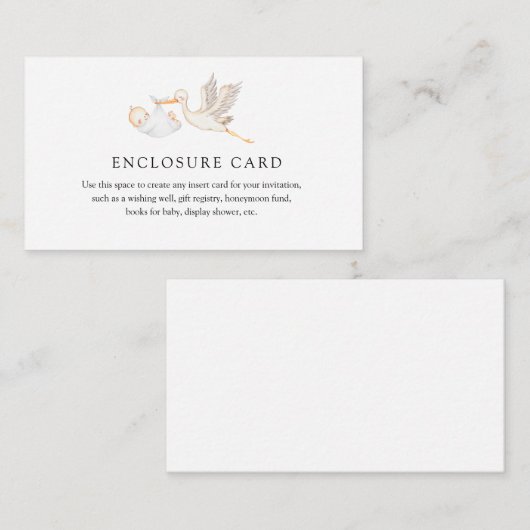 ホワイトストークカスタムエンクロージャ・カード エンクロージャーカード (正面/裏面)