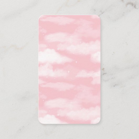 ホワイトストークピンク赤ちゃんガールブックリクエスト エンクロージャーカード (裏面)