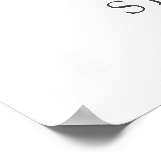 ホワイトストーク赤ちゃんシャワー歓迎ポスター ポスター (角)