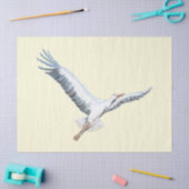 ホワイトストーク飛んでいるティッシュペーパー 薄葉紙 (クラフト)