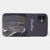 ホワイトストーンクリスチャン天使の像深い紫 Case-Mate iPhoneケース (裏面(横))