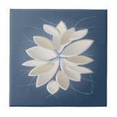 ホワイトストーン花びら タイル (正面)