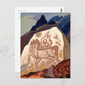 『ホワイトストーン – 幸福の馬』ニコラスロー ポストカード (正面/裏面)