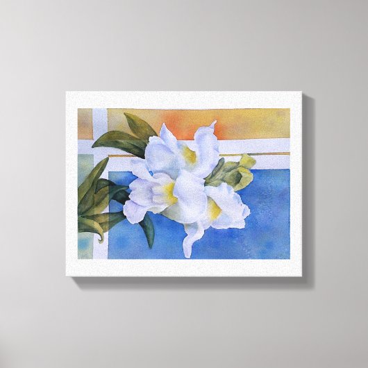 ホワイトスナップドラゴンキャンバスプリント絵画ズ キャンバスプリント (正面)