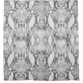 ホワイトスネークスキンプリント シャワーカーテン (正面)