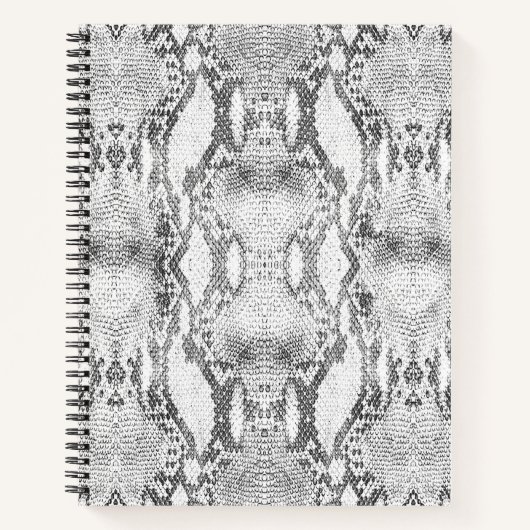 ホワイトスネークスキンプリント ノートブック (正面)