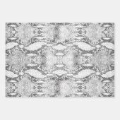 ホワイトスネークスキンプリント ラッピングペーパーシート (正面3)