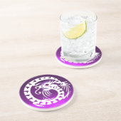 ホワイトスネークドラゴンパープルジェムストーン コースター (側面)