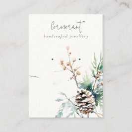 ホワイトスノーウィンターベリーイヤリングネックレスホルダー 名刺