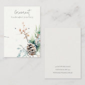 ホワイトスノーウィンターベリーイヤリングネックレスホルダー 名刺 (正面/裏面)