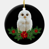 ホワイトスノークリスマスオウル セラミックオーナメント (裏面)