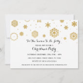 ホワイトスノークリスマスパーティークリスマスホリデーズ招待状 招待状 (正面)