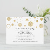 ホワイトスノークリスマスパーティークリスマスホリデーズ招待状 招待状 (スタンド正面)