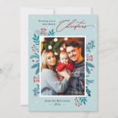 ホワイトスノークリスマスフローラパイン葉ズの写真 シーズンカード (正面)