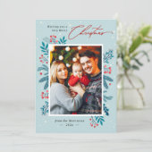 ホワイトスノークリスマスフローラパイン葉ズの写真 シーズンカード (スタンド正面)