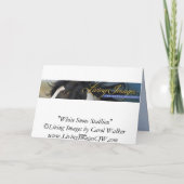 ホワイトスノースタリオンホースグリーティングカード カード (裏面)