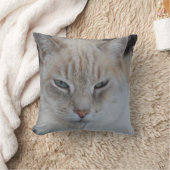 ホワイトスノータイガー猫 – 猫好き クッション (ブランケット)