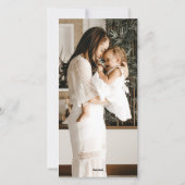 ホワイトスノーツリーハウスフォトクリスマスグリーティング シーズンカード (裏面)