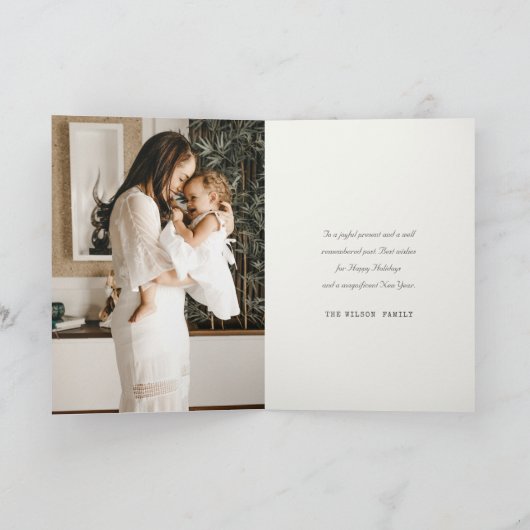 ホワイトスノーツリーハウスフォト季節のごあいさつ シーズンカード (内部)