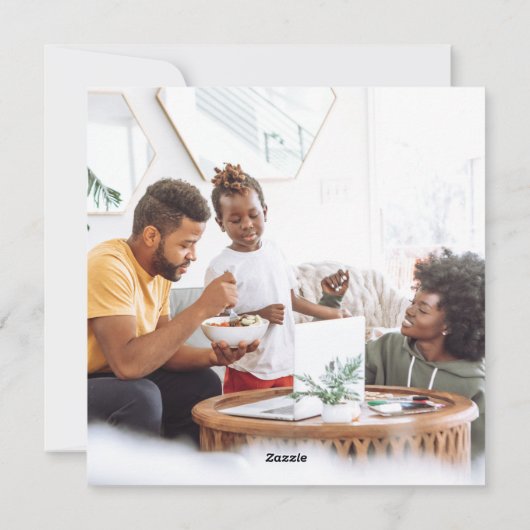 ホワイトスノーツリーハウスフォト季節のごあいさつ シーズンカード (裏面)