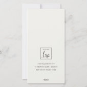 ホワイトスノーツリーハウスロゴクリスマスグリーティング シーズンカード (裏面)