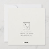 ホワイトスノーツリーハウスロゴクリスマスグリーティング シーズンカード (裏面)