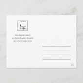 ホワイトスノーツリーハウスロゴクリスマスグリーティング シーズンポストカード (裏面)