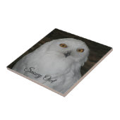 ホワイトスノーフクロウ自然写真 タイル (側面)