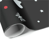 ホワイトスノーフレークのクリスマスラッピング紙 ラッピングペーパー (ロールコーナー)