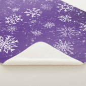 ホワイトスノーフレークアメジストパープル シェルパブランケット (3/4)