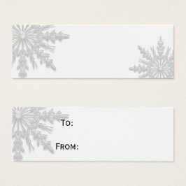 ホワイトスノーフレークギフトラベル