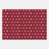 ホワイトスノーフレーククリスマス ラッピングペーパーシート (正面)