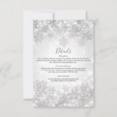 ホワイトスノーフレークスウィンターワンダーランド結婚ズ詳細 招待状 (正面)