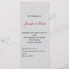 ホワイトスノーフレークスオンシルバー結婚式 プログラム