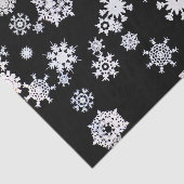 ホワイトスノーフレークスオンブラックティッシュペーパー 薄葉紙 (詳細)