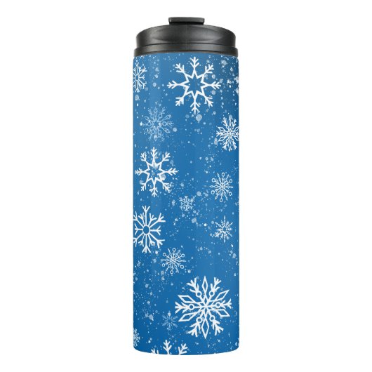 ホワイトスノーフレークスサファイアブルー タンブラー (正面)
