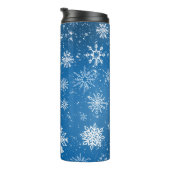ホワイトスノーフレークスサファイアブルー タンブラー (回転右)