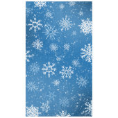 ホワイトスノーフレークスサファイアブルー テーブルクロス (正面)